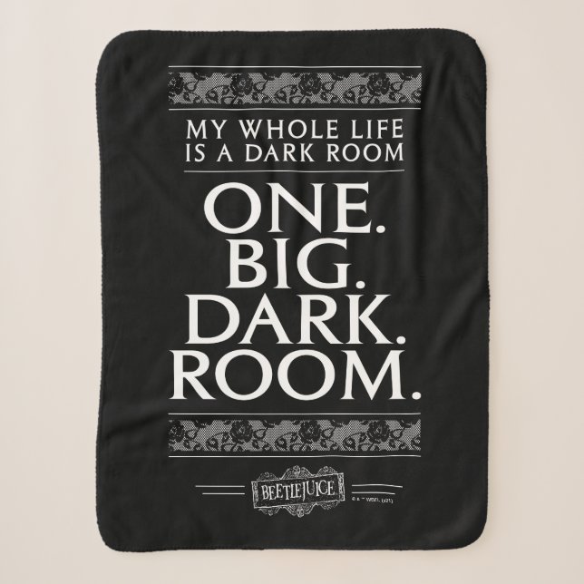 Beetlejuice | My Whole Life Is A Dark Room Sherpa Blanket (Front)