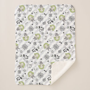 Beetlejuice Pattern Sherpa Blanket