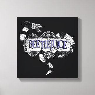 Beetlejuice | Sandworm Coiled on Beetlejuice Logo Canvas Print