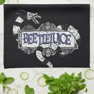 Beetlejuice | Sandworm Coiled on Beetlejuice Logo Kitchen Towel
