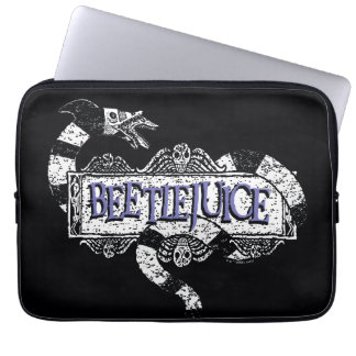 Beetlejuice | Sandworm Coiled on Beetlejuice Logo Laptop Sleeve