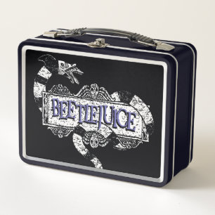 Beetlejuice   Sandworm Coiled on Beetlejuice Logo Metal Lunch Box
