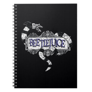 Beetlejuice Sandworm Coiled on Beetlejuice Logo Notebook