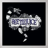 Beetlejuice | Sandworm Coiled on Beetlejuice Logo