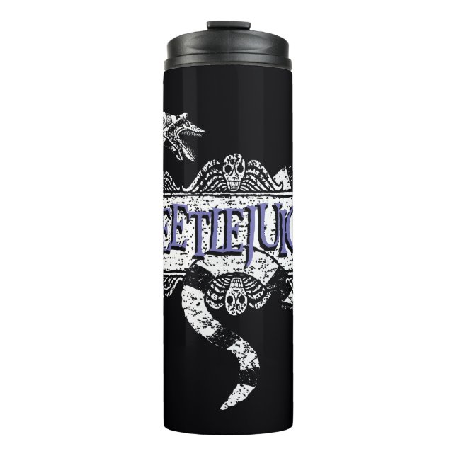 Beetlejuice | Sandworm Coiled on Beetlejuice Logo Thermal Tumbler (Front)