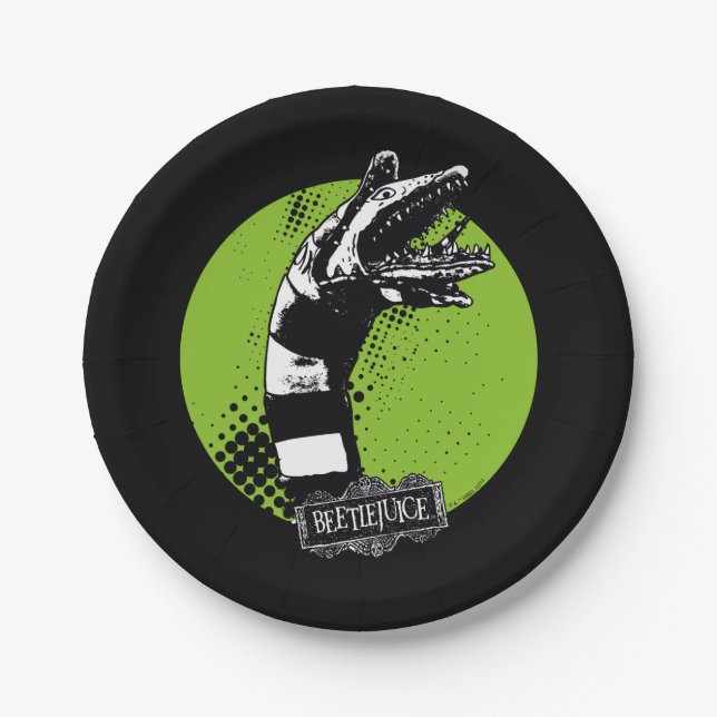 Beetlejuice | Sandworm Illustration Paper Plate (Front)