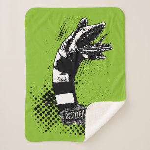 Beetlejuice Sandworm Illustration Sherpa Blanket