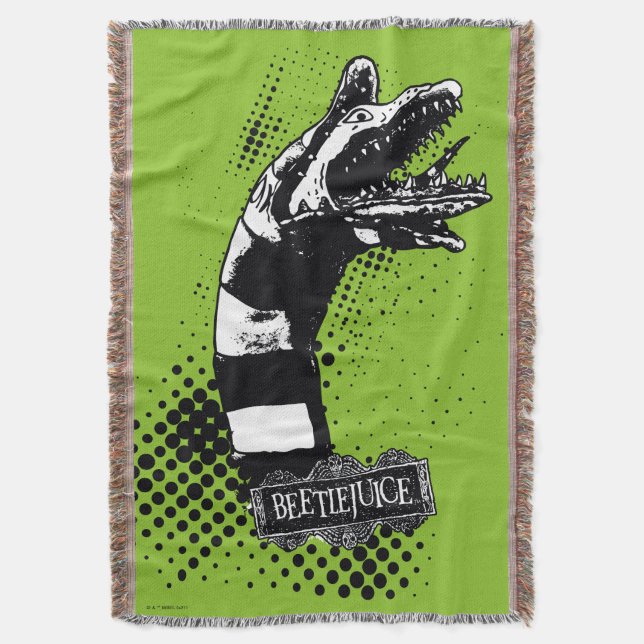 Beetlejuice | Sandworm Illustration Throw Blanket (Front Vertical)