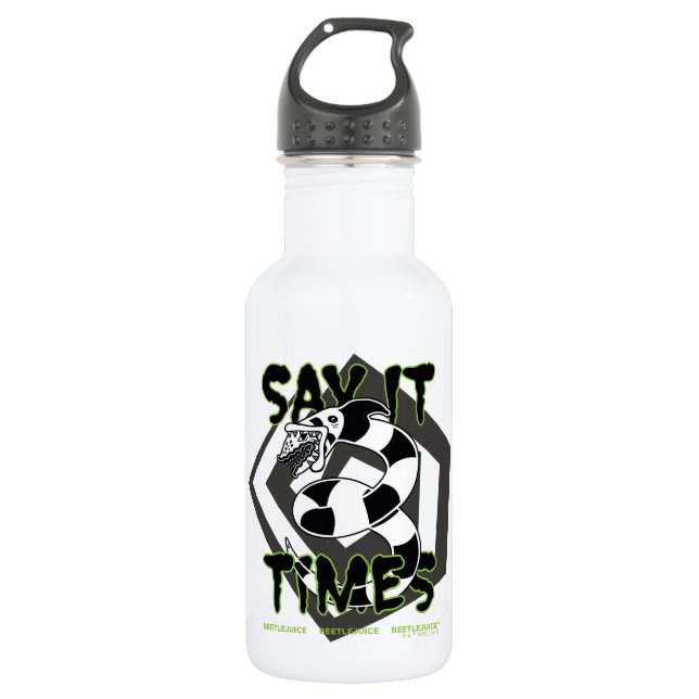 Beetlejuice | Say It 3 Times 532 Ml Water Bottle (Front)