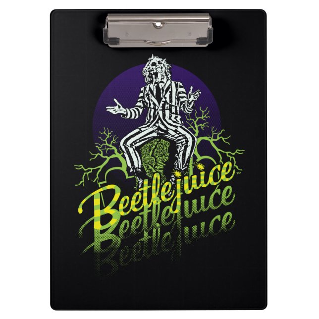 Beetlejuice | Sitting on a Tombstone Clipboard (Front)