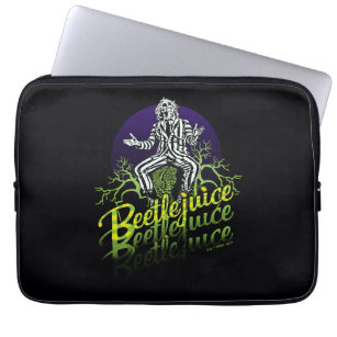 Beetlejuice   Sitting on a Tombstone Laptop Sleeve