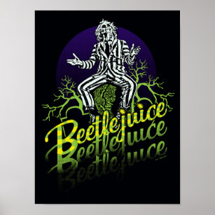 Beetlejuice   Sitting on a Tombstone Poster