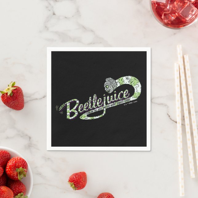 Beetlejuice | Turn on the Juice Napkin (Insitu)