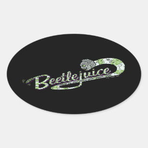 Beetlejuice   Turn on the Juice Oval Sticker