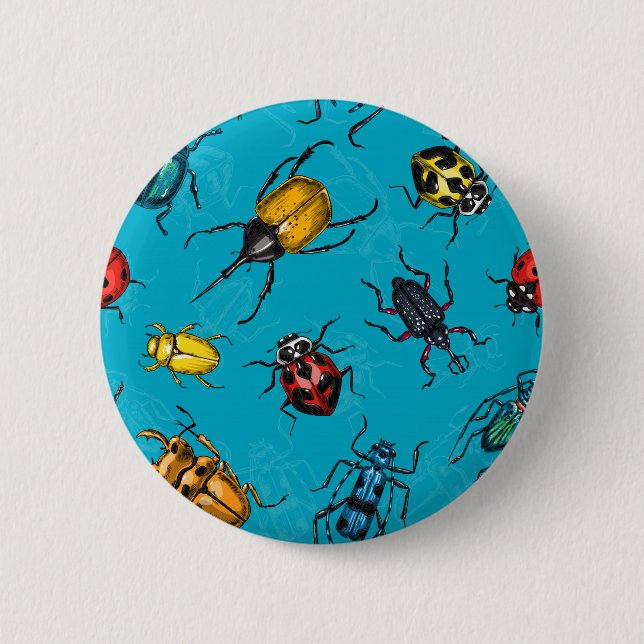 Beetles 2 Inch Round Button (Front)