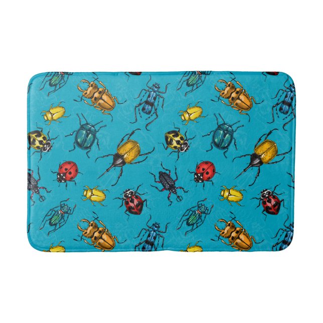 Beetles Bath Mat (Front)