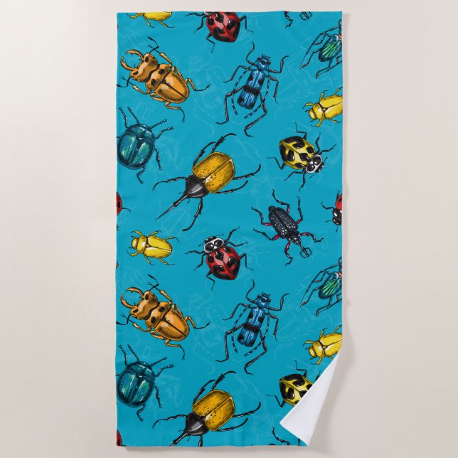 Beetles Beach Towel (Front)