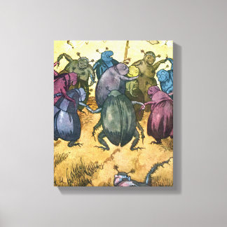 Beetles Celebrating Midsummer Canvas Print