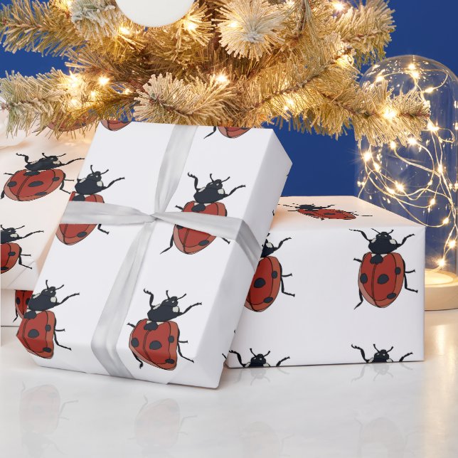 Beetles Insect Ladybug Beetles Wrapping Paper (Holidays)