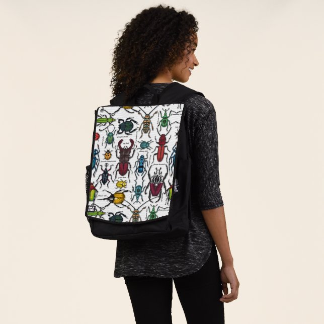 Beetles on white backpack (Worn)