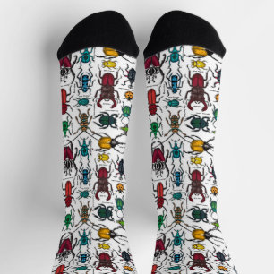 Beetles on white socks