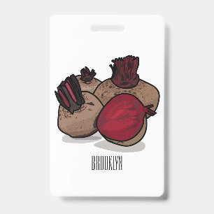 Beetroot cartoon illustration badge