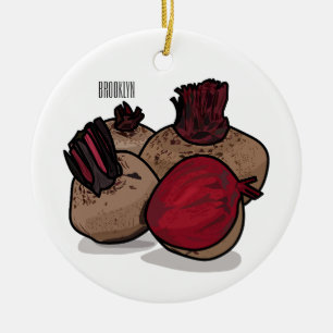 Beetroot cartoon illustration ceramic ornament