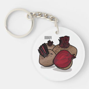 Beetroot cartoon illustration  keychain