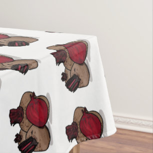 Beetroot cartoon illustration tablecloth