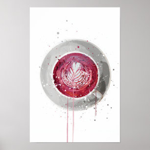 Beetroot Latte Poster