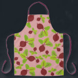 Beetroot Pattern Apron<br><div class="desc">A beautiful beetroot pattern to brighten up your day!  Ideal birthday gift,  nursery decor,  kids room art,  home decor,  Christmas present or gift for any other special occasion.</div>
