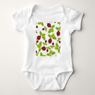 Beetroot Pattern Baby Bodysuit