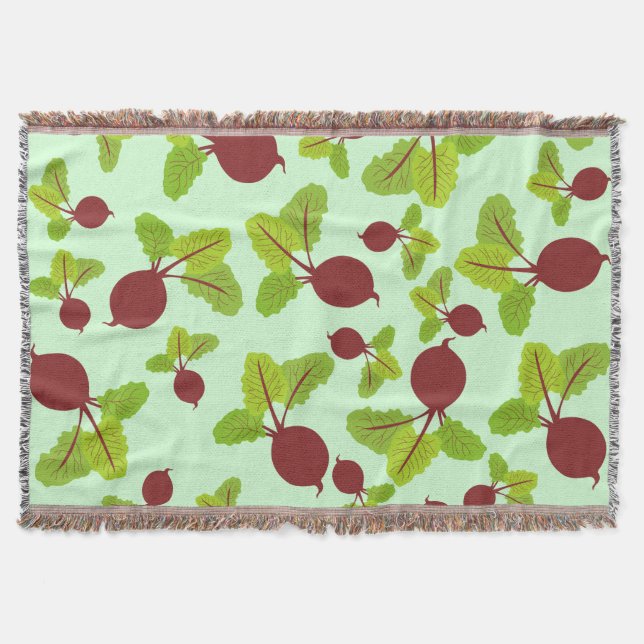 Beetroot Pattern Throw Blanket (Front)