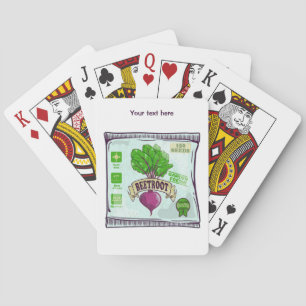 Beetroot seeds packet vegetables playing cards