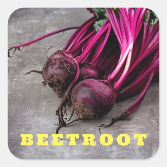 Beetroot Square Sticker (Front)