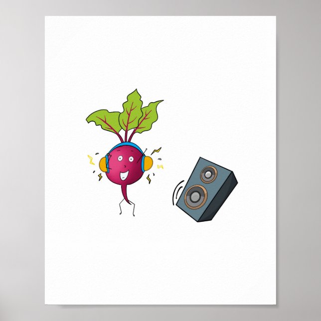 Beets, beats, music, dj themed poster (Front)