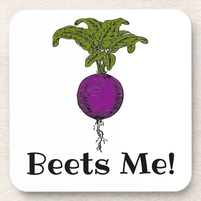 Beets Me! Beverage Coaster (Front)