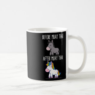 Before After Muay Thai Unicorn Fighter Boxing  Coffee Mug