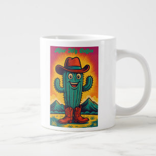 Before and after coffee cactus cowboy large coffee mug