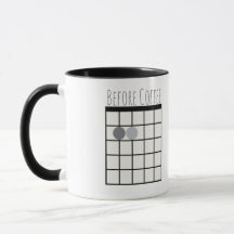Before and After Coffee Guitar Chord Mug