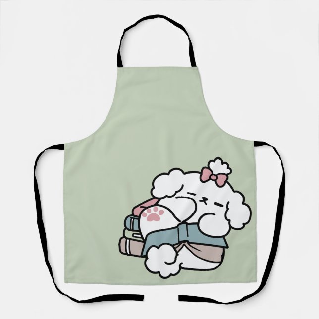 Before Bedtime with My Pup – Book and Dog Lover  Apron (Front)