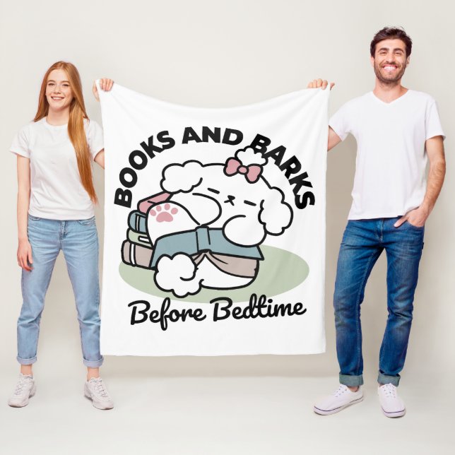 Before Bedtime with My Pup – Book and Dog Lover  Fleece Blanket (In Situ)