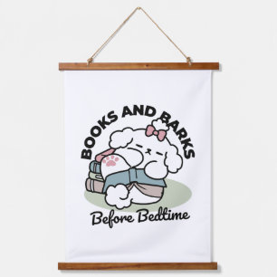 Before Bedtime with My Pup – Book and Dog Lover  Hanging Tapestry
