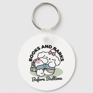 Before Bedtime with My Pup – Book and Dog Lover  Keychain