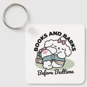 Before Bedtime with My Pup – Book and Dog Lover  Keychain