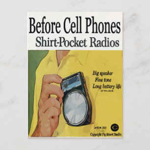 Before Cell Phone, Transistor Radios Postcard