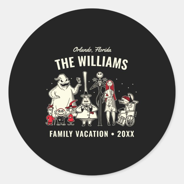 Before Christmas Family Vacation  Classic Round Sticker (Front)