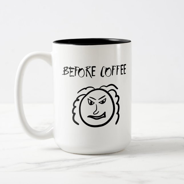 Before Coffee, After Coffee Mug (Left)