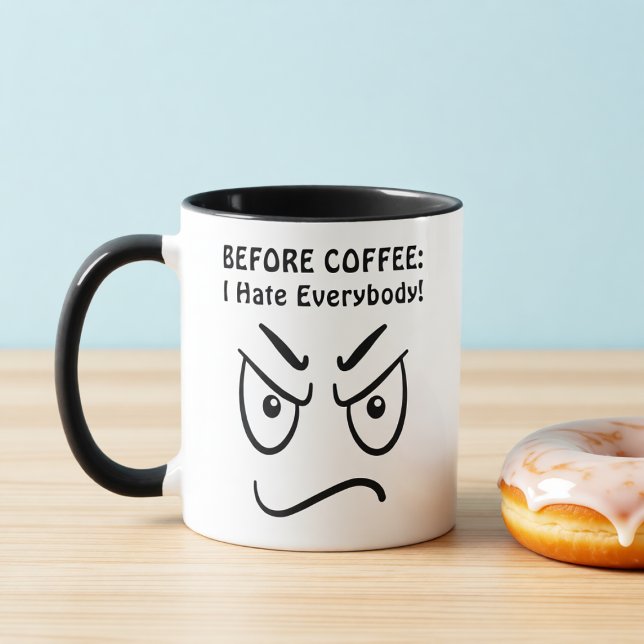 Before Coffee vs. After Coffee Introvert Fuel Mug (Creator Uploaded)