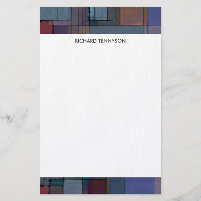 Before Dawn Artsy Personalized Stationery (Front)